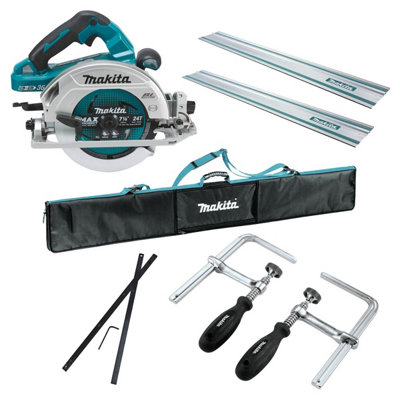 Makita DHS782Z-RAILKIT2 18v/36v 190mm Brushless Circular Saw +Rails ...