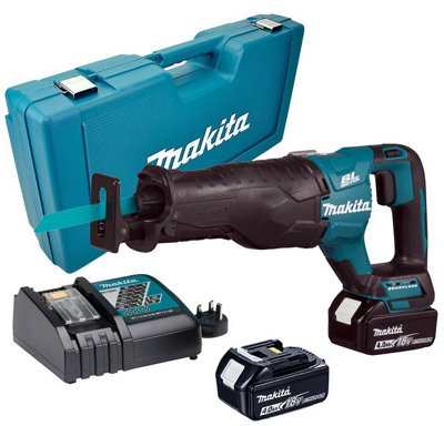 Makita DJR187RME 18v LXT Brushless Reciprocating Sabre Saw - 2 x 4.0ah Batteries