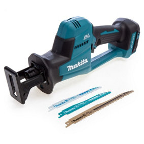 Makita DJR189Z 18v LXT Brushless Reciprocating Saw Compact One Hand + 3 Blades