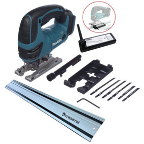 Makita DJV180Z 18v Top Handle Jigsaw LXT Lithium Cordless + Guide Rail Adapter