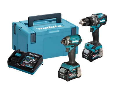 Makita DK0176G205 40V Max Impact Driver & Combi Drill Set 40V 2 x 2.5Ah Li-ion