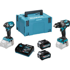 Makita DK0176G205 40V Max Impact Driver & Combi Drill Set 40V 2 x 2.5Ah Li-ion