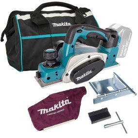 Makita DKP180Z 18v Planer LXT Lithium Ion Cordless Bare + Dust Bag + Tool Bag