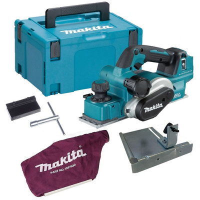 Makita DKP181Z 18v LXT Brushless Cordless Planer 82mm MakPac Case Dust Bag