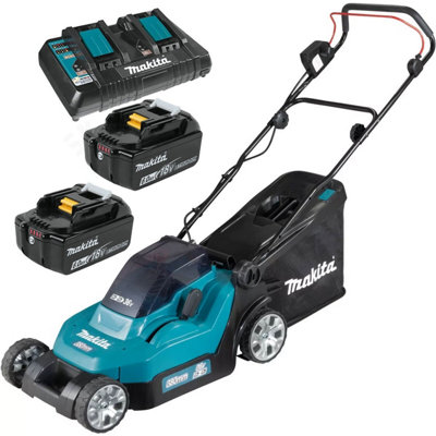 Makita DLM382PG2 18v / 36v LXT Cordless Lithium Battery Lawn Mower 2 x 6.0ah