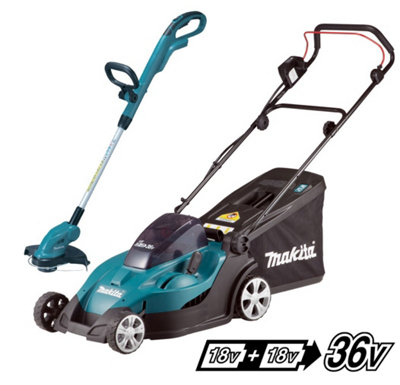 Makita Twin 18v / 36v LXT 43cm Lawn + DUR181 Strimmer | DIY at B&Q