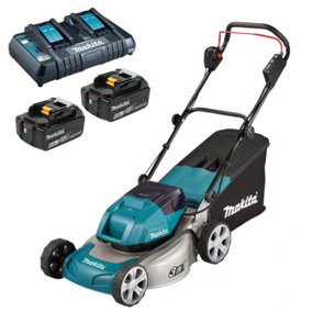 Makita DLM460Z 18v / 36v LXT Cordless Lawn Mower 2 x 6.0ah Battery + Charger