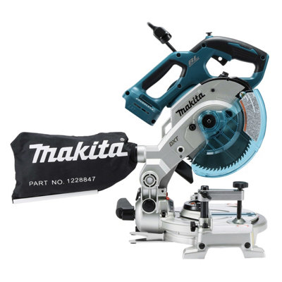 Makita DLS600Z 18V Li-ion LXT Cordless Brushless 165mm Mitre Saw With 2 x 3.0Ah Batteries & Charger