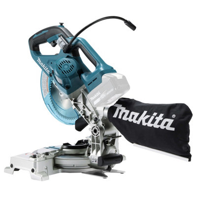 Makita DLS600Z 18V Li-ion LXT Cordless Brushless 165mm Mitre Saw With 2 x 3.0Ah Batteries & Charger