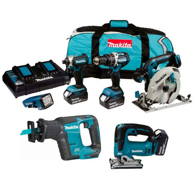 Makita DLX 18v Brushless 6 Piece LXT Multi Tool Kit Cordless Lithium LXT 3x5.0ah