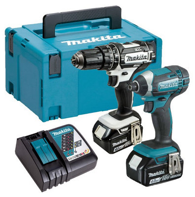 Makita 18v Impact Twin Pack Drill 2 x 5.0Ah Battery Kit