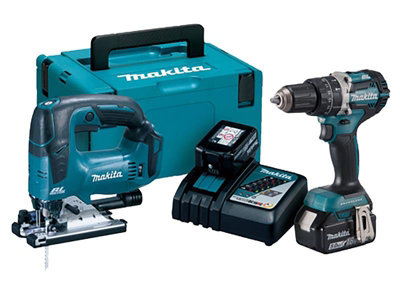 Makita drill and jigsaw store set b&q