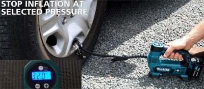 Makita DMP180Z 18V LXT Lithium Ion Cordless Inflator Digital + Adp+ ...