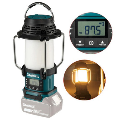 Makita DMR055 LXT 18v Cordless Radio AM FM Camping Lantern Torch Site Light Bare