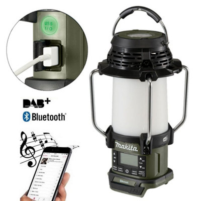 Makita DMR056 O 18v LXT Digital DAB + Site Radio Bluetooth Camping Lantern Torch