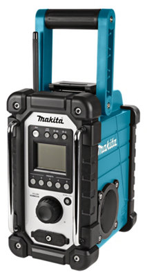 Makita DMR107 Blue Job Site Radio CXT  LXT 18v 240v AM / FM | DIY at  B&Q