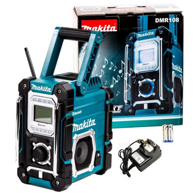 Makita DMR108 Site Radio Blue Bluetooth 7.2 18v Li Ion 5.0ah