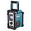 Makita DMR116 Site Radio Blue Lithium AM FM 7.2- 18v 240v + Battery + Charger