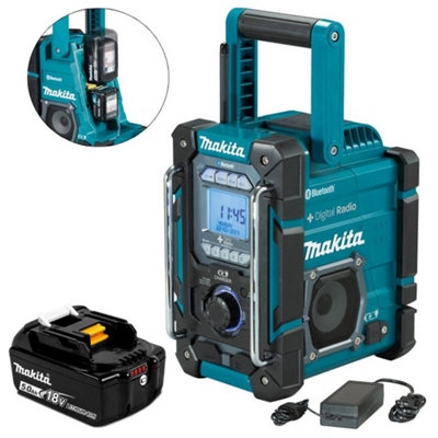 Makita DMR301 Digital DAB Built in Charger Site Radio DAB Bluetooth & 18v BL1850