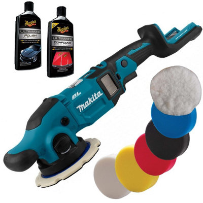 Makita DPO600Z 18v LXT Cordless Brushless Orbital Polisher 150mm 6 Pads Meguiars