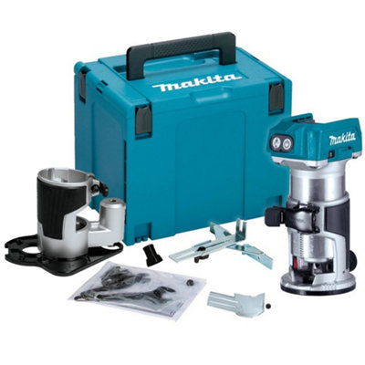 Makita DRT50Z 18V Cordless Brushless Laminate Router Trimmer + Offset Base +Case