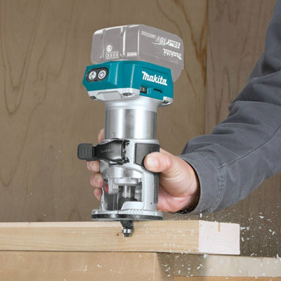 Makita DRT50Z 18V LXT Cordless Brushless Laminate Router Trimmer + Makpac Inlay