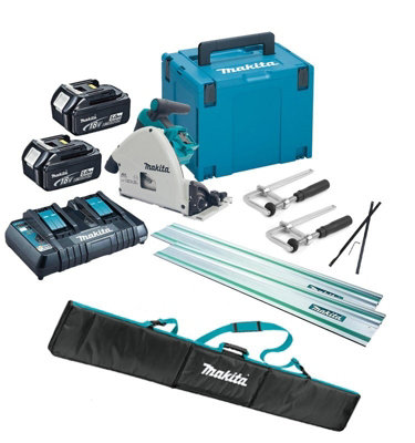 MAKITA DSP600PTJ KIT Twin 18v Plunge saw 165mm blade