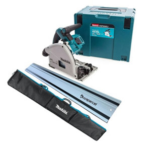 Makita DSP600ZJ 36v Twin 18v Brushless Plunge Cut Circular Saw 1x1.5m Rail + Bag