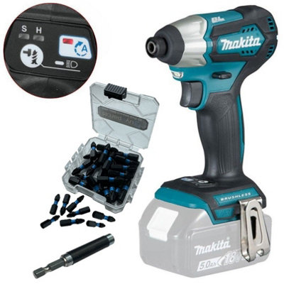 Makita DTD155Z 18v Cordless Brushless Impact Driver + A-Mode + 25PC Bit Set