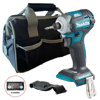 Makita DTD170Z 18v LXT Brushless Cordless 6 Stage Impact Driver T MODE Tool Bag DIY at B Q
