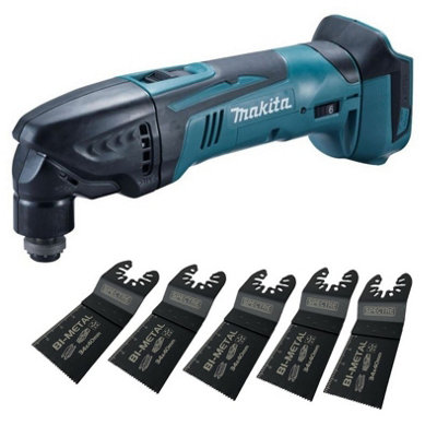 Makita DTM50Z 18v LXT Li-Ion Cordless Multi Tool Bare Unit + 5 BIM Plunge Blades