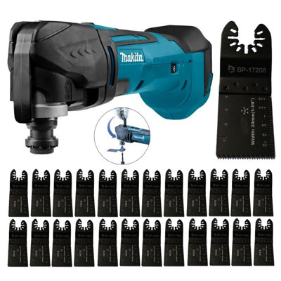 Makita DTM51Z 18v Lithium Multi Tool Keyless Blade Change + 25 x Plunge Blades