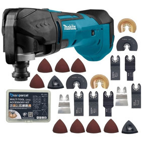 Makita DTM51Z 18v Lithium Multi Tool Keyless Blade Change + 54 Accessories