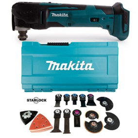 Makita DTM51Z 18v Multi Tool Keyless Blade Change + 44 Piece Accessory Set + Box