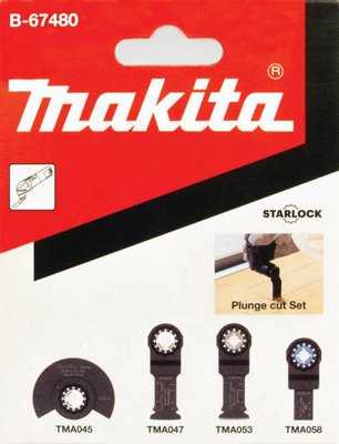 Makita DTM52Z 18v LXT Brushless Multi Tool Plunge Carpenters Set + 10 Sheets