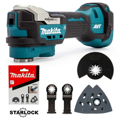Makita DTM52Z 18v LXT Brushless Multi Tool Starlock Keyless Blade Carpenters Set