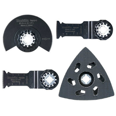 Makita DTM52Z 18v LXT Brushless Multi Tool Starlock Keyless Blade Carpenters Set