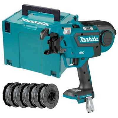 Makita DTR180ZJ 18v LXT Cordless Brushless Rebar Tying Tool Makpac Case + 5 Sets