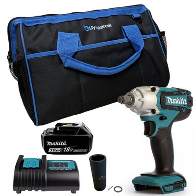 Makita DTW190Z 18v 1/2" Impact Wrench Scaffolding + 21mm Socket + 3ah Battery