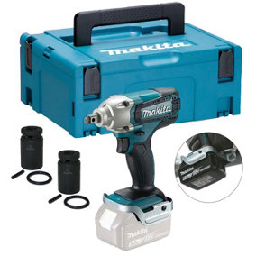 Makita DTW190Z 18v Cordless LXT 1/2" Impact Wrench + Sockets +Clip + Makpac Case