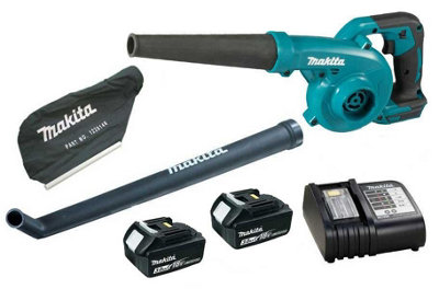 Makita DUB185 LXT 18v Li-Ion Leaf Blower Vacuum + 2 x 3.0ah Batteries + Bag