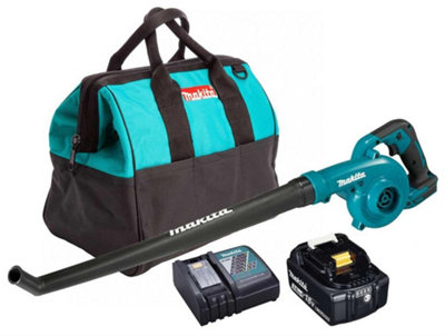 Makita DUB186Z 18v Cordless Garden Leaf Blower Li-Ion + 1 x 3.0ah, Charger + Bag