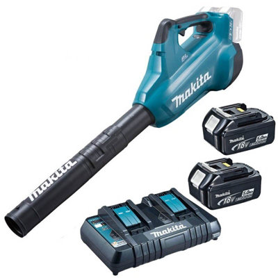 Makita DUB362 Twin LXT 18v 36v Brushless Turbo Leaf Blower 2 x 5.0ah +Charger