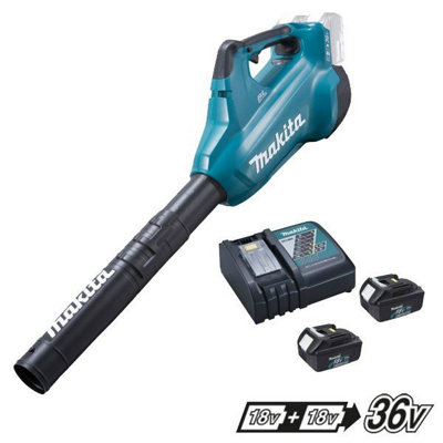 Makita DUB362 Twin LXT 18v 36v Li-Ion Brushless Leaf Blower 2 x 3.0ah +Charger