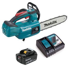 Makita DUC254 18v LXT Cordless Brushless 25cm Chainsaw Top Handle 1 x 5.0ah