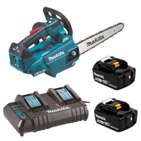 Makita DUC256CT2 Twin 18v / 36v LXT Cordless Chainsaw 250mm 2x 5.0ah