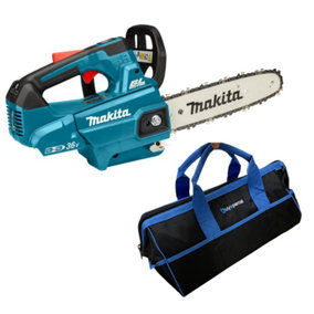 Makita DUC256Z Twin 18v / 36v LXT Cordless Lithium Ion Chainsaw 250mm Bare + Bag