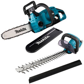 Makita DUC307ZX2 18v LXT Cordless Chainsaw Brushless 300mm 12" & DUH523Z Trimmer