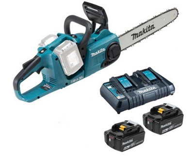 Makita DUC353 Twin 18v / 36v LXT Cordless 35cm Chainsaw 2 x 6.0ah Batteries