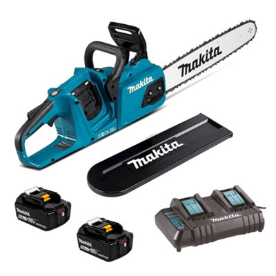 Makita DUC405CT2 Twin 18v / 36v LXT Brushless Chainsaw 400mm 2x 5.0ah